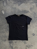 FENDI t-shirt elasticizzata logo strass