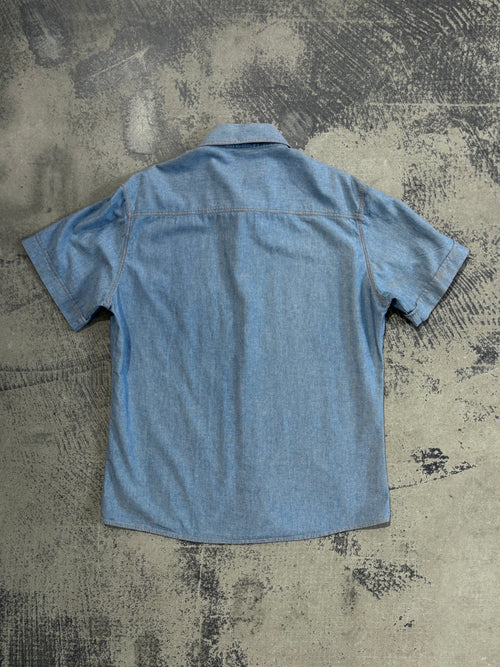 Camicia Dolce & Gabbana cotone chambray azzurro chiaro L/XL