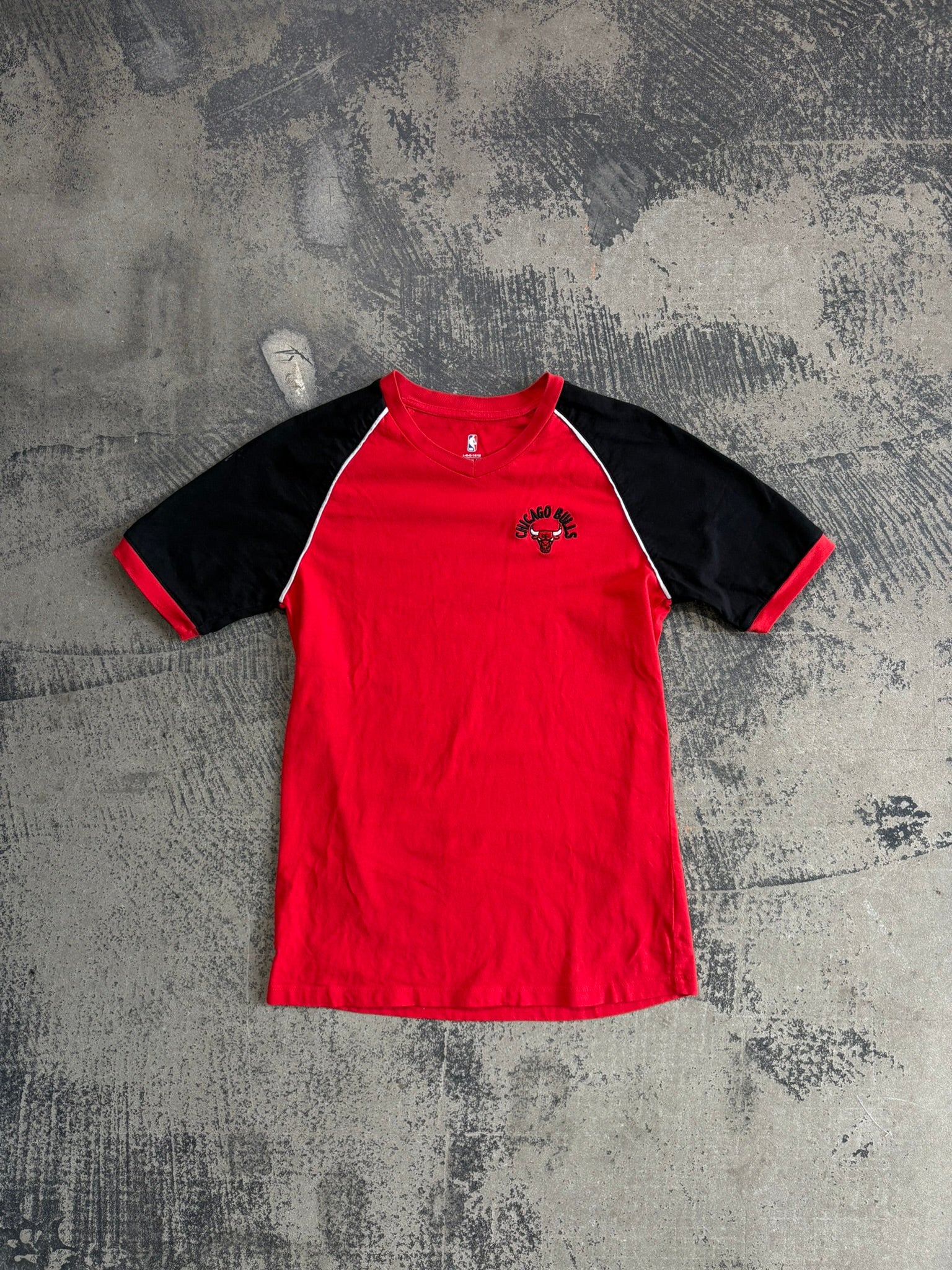 T-shirt NBA Chicago Bulls manica raglan rossa XS