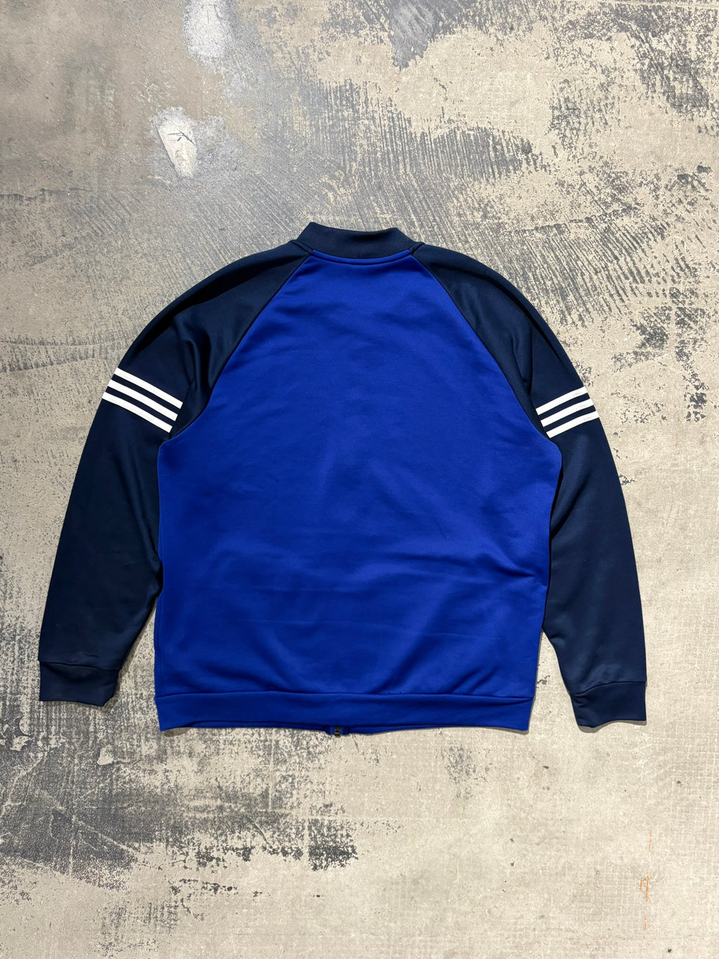 Track jacket Adidas zip ribbed collar blu XL