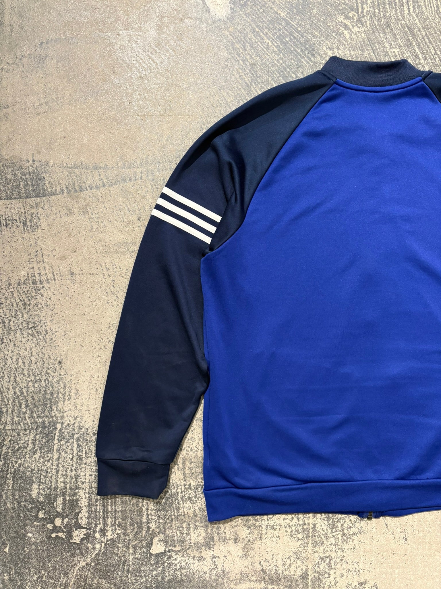 Track jacket Adidas zip ribbed collar blu XL