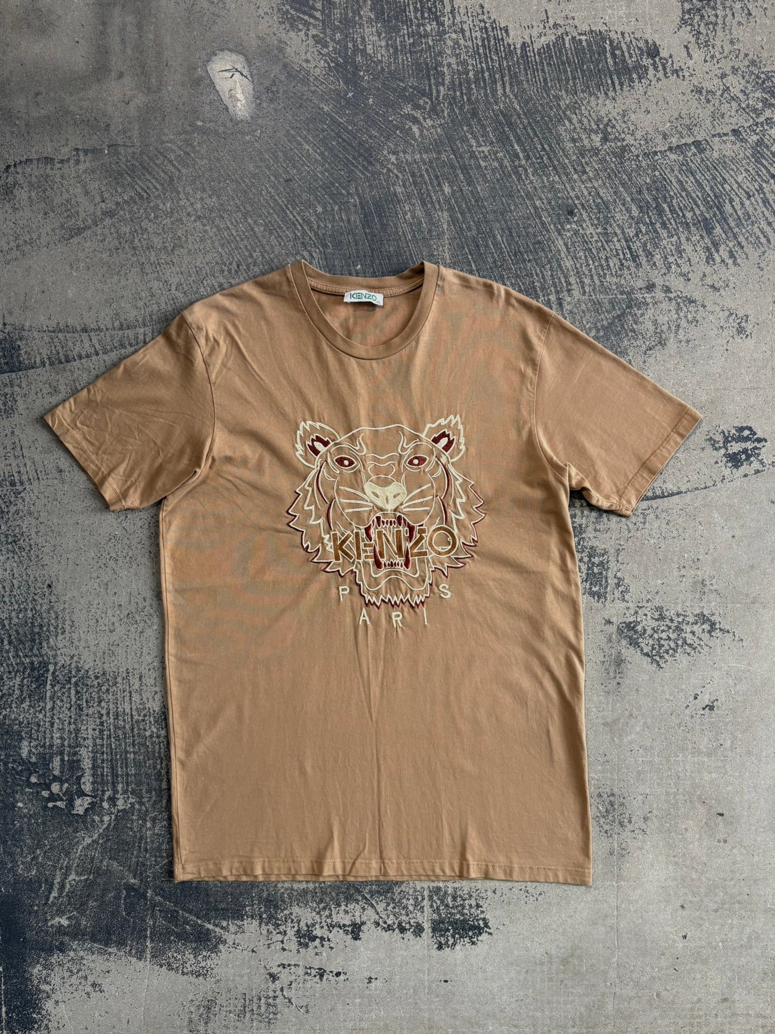T-shirt Kenzo Paris "Tiger Head" tan/cammello L/XL