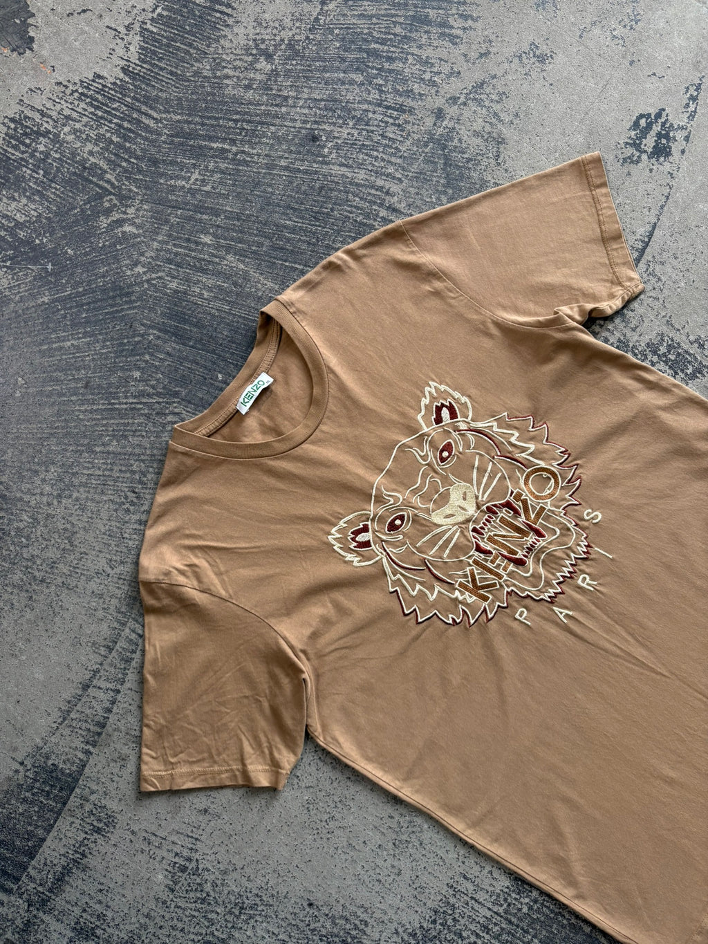 T-shirt Kenzo Paris "Tiger Head" tan/cammello L/XL