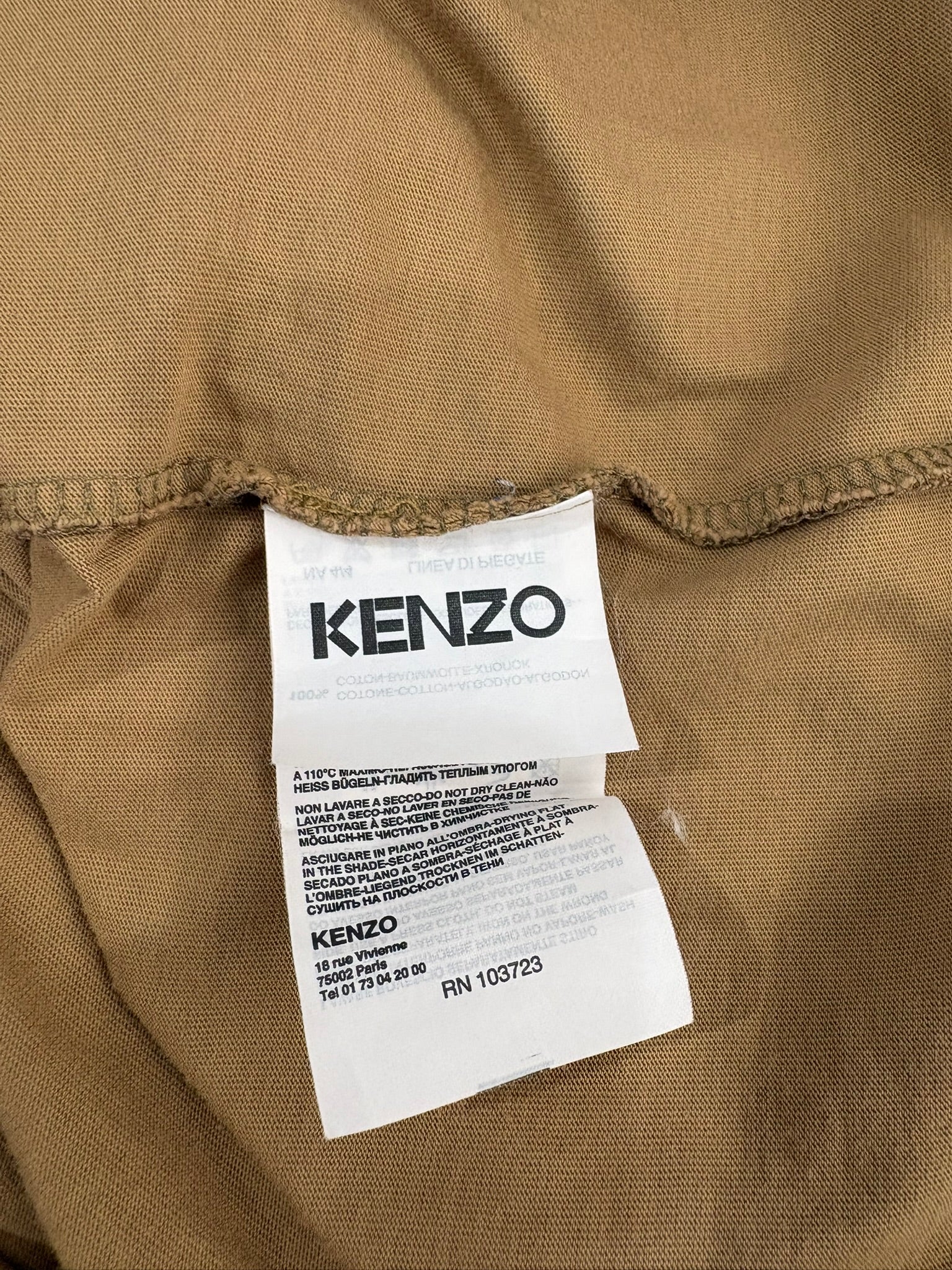 T-shirt Kenzo Paris "Tiger Head" tan/cammello L/XL