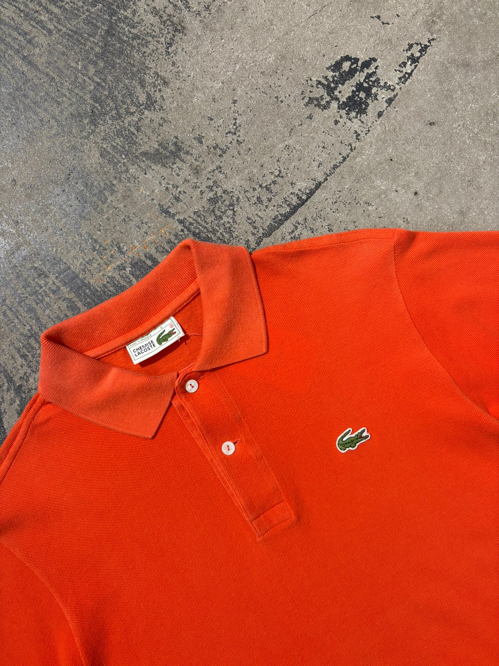 Polo Chemise Lacoste arancio Made in France M
