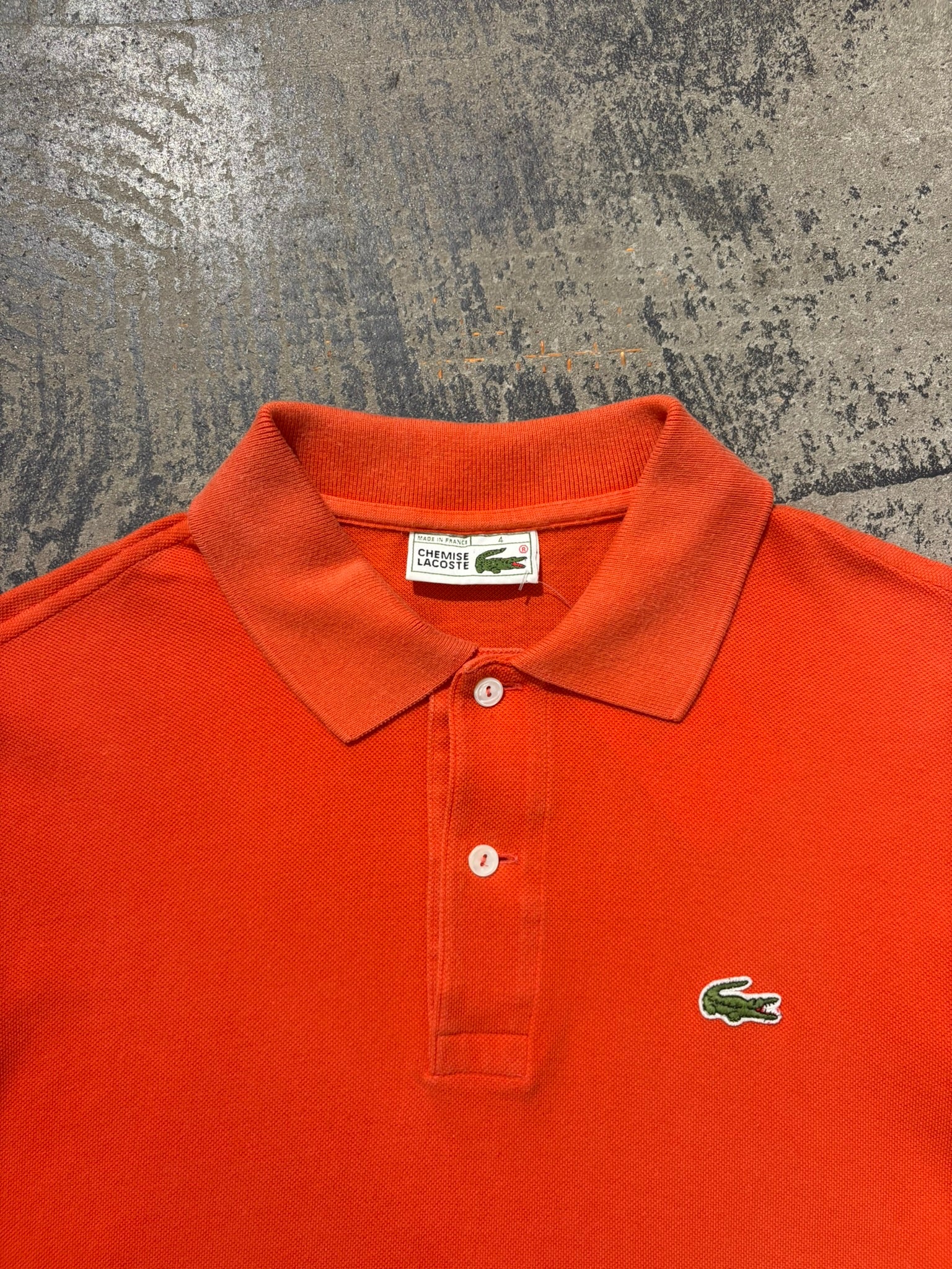 Polo Chemise Lacoste arancio Made in France M