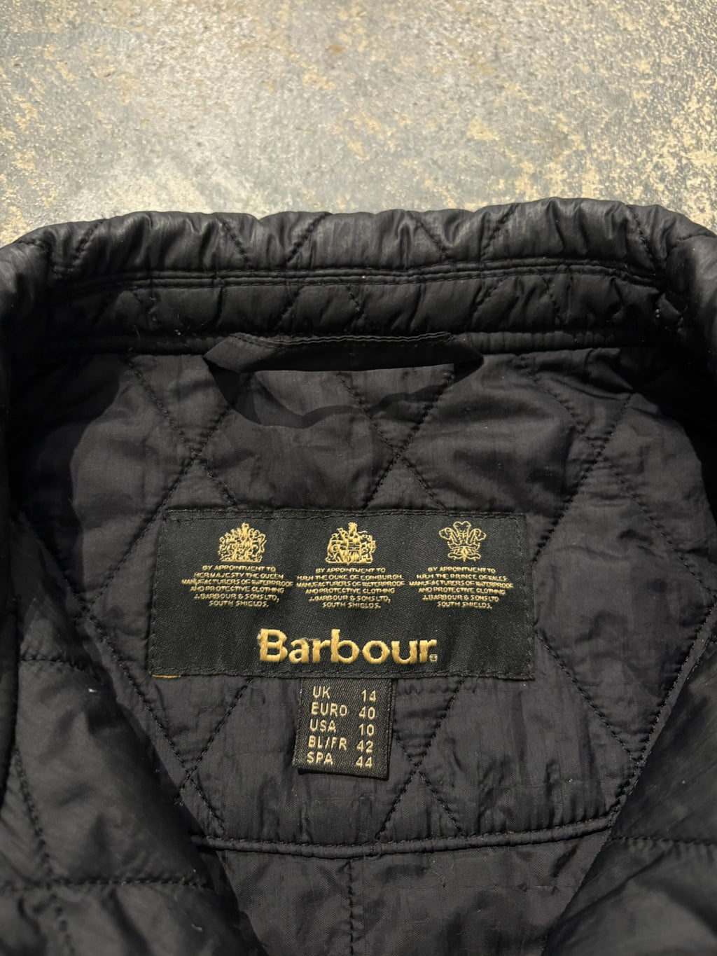 Giacca Barbour trapuntata nera "Tailor Quilt" donna S