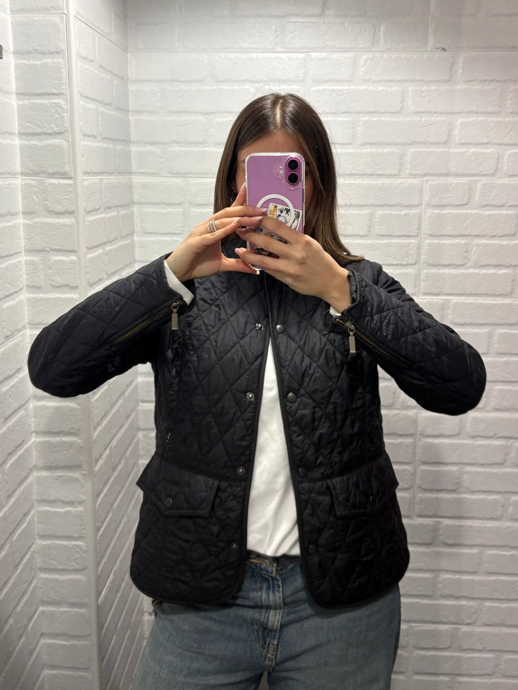 Giacca Barbour trapuntata nera "Tailor Quilt" donna S