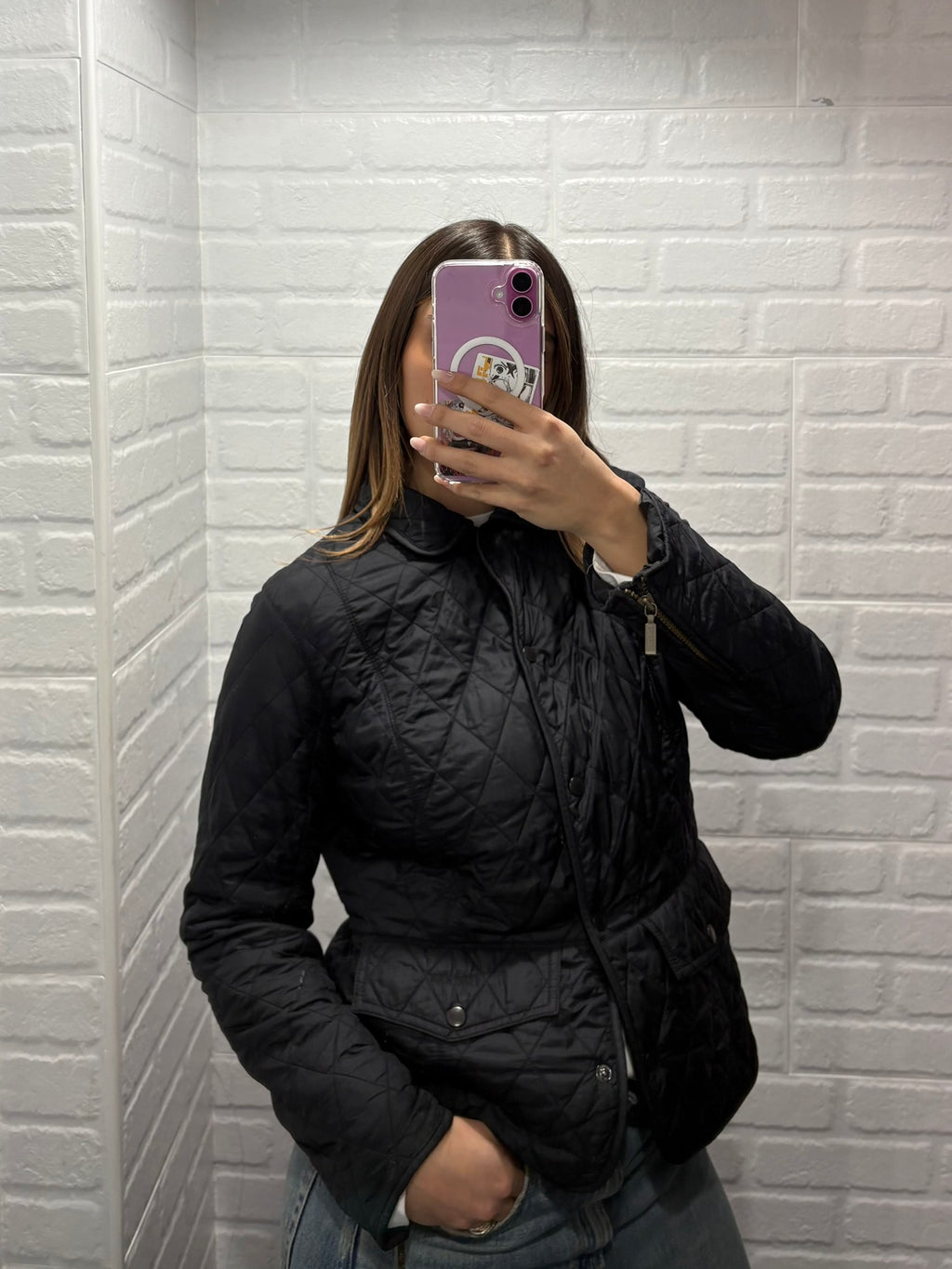 Giacca Barbour trapuntata nera "Tailor Quilt" donna S