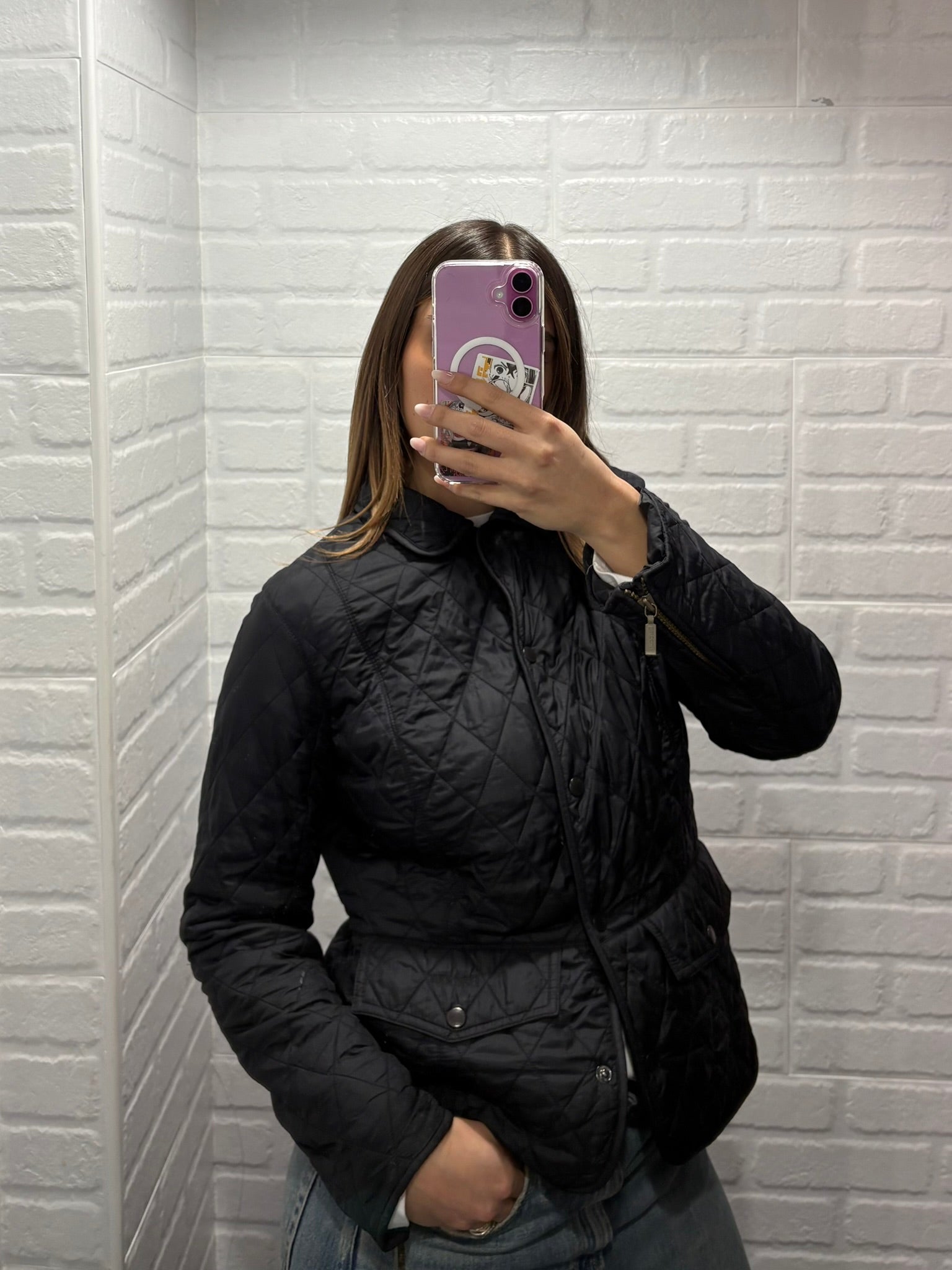 Giacca Barbour trapuntata nera "Tailor Quilt" donna S