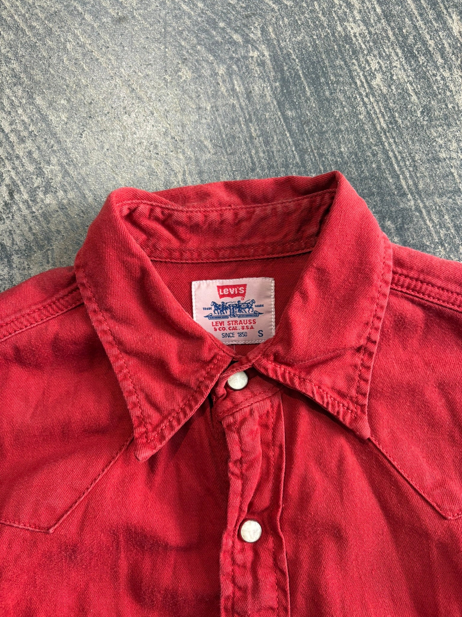 Camicia denim Western Levi's rosso vibrante S