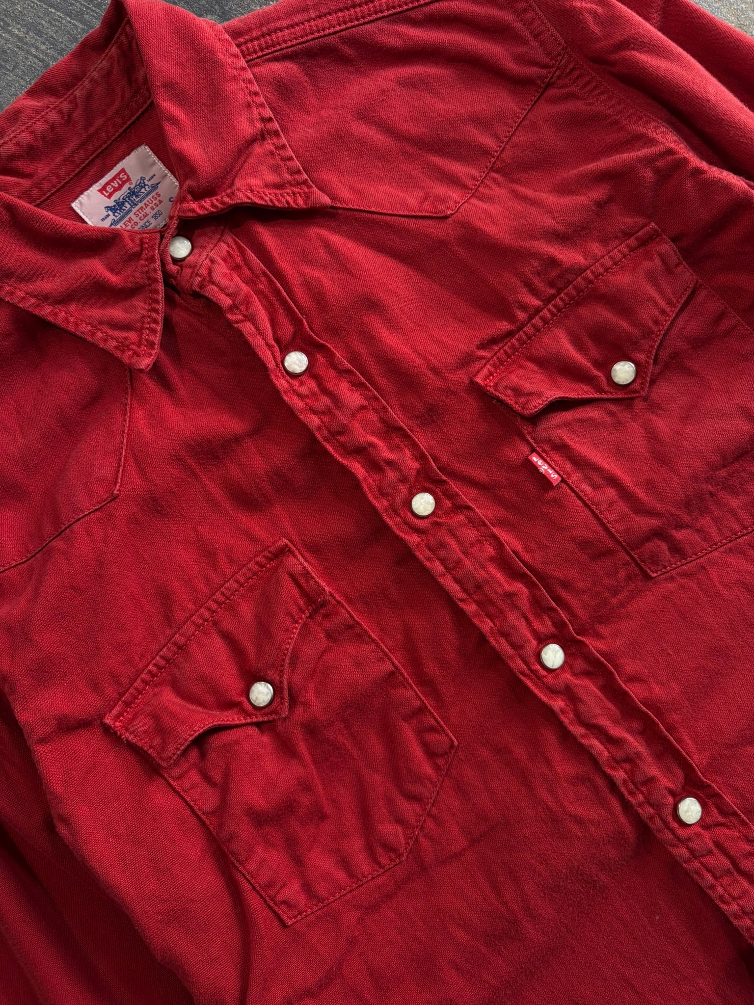 Camicia denim Western Levi's rosso vibrante S