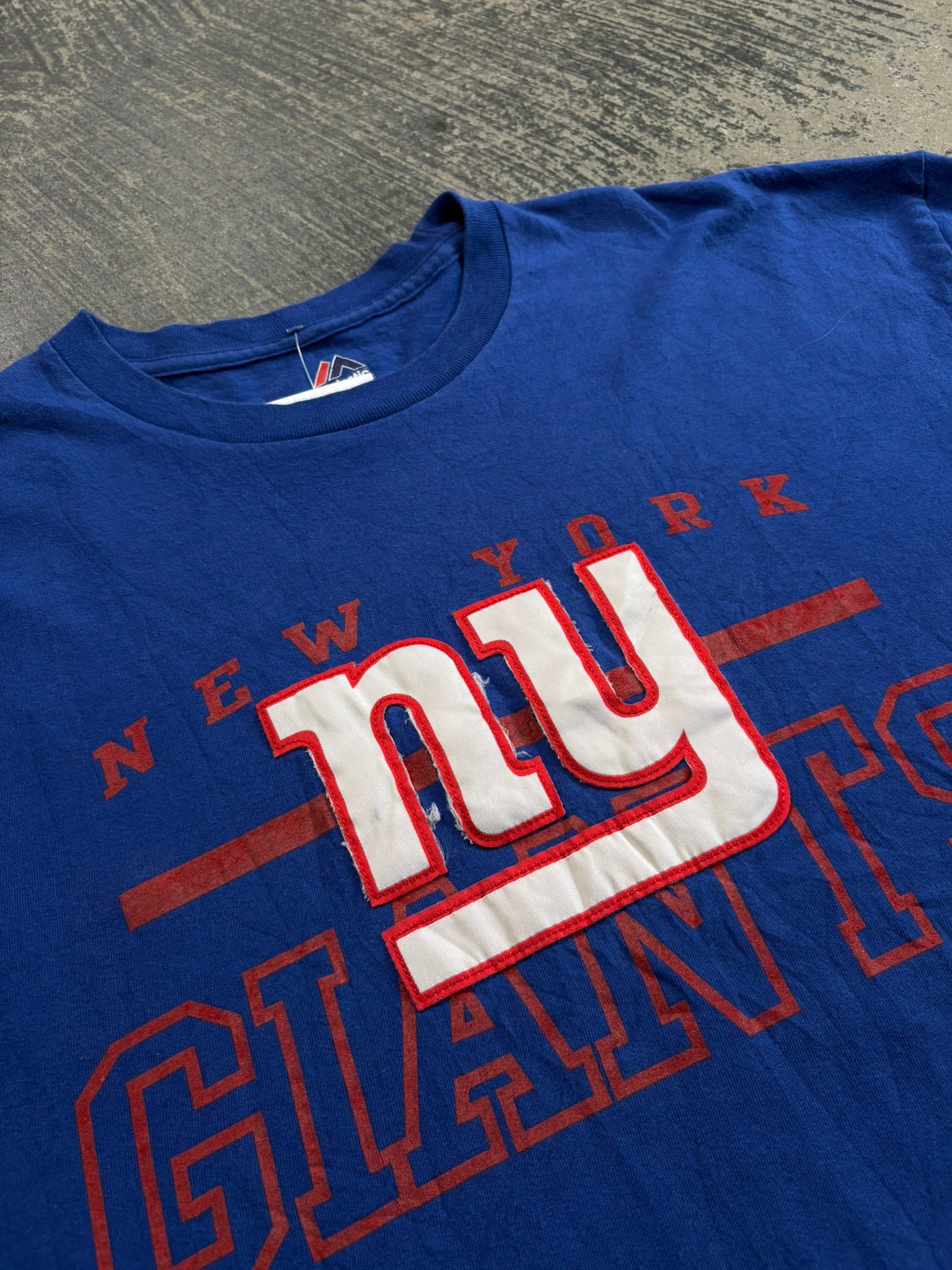 T-shirt NFL New York Giants Majestic blu logo NY 2XL