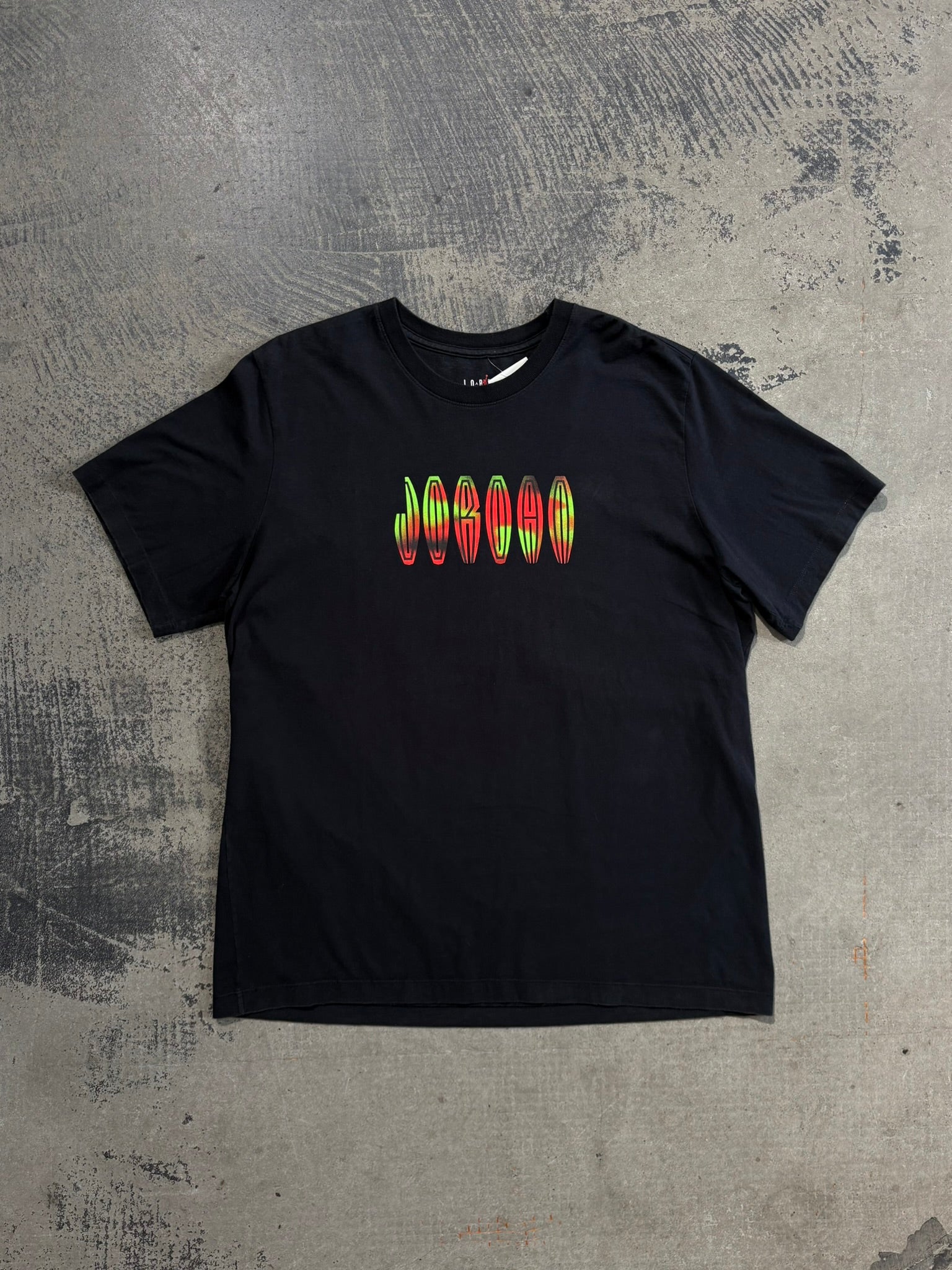 T-shirt Jordan "Ovoid Graphic" Nero logo neon gradient XL