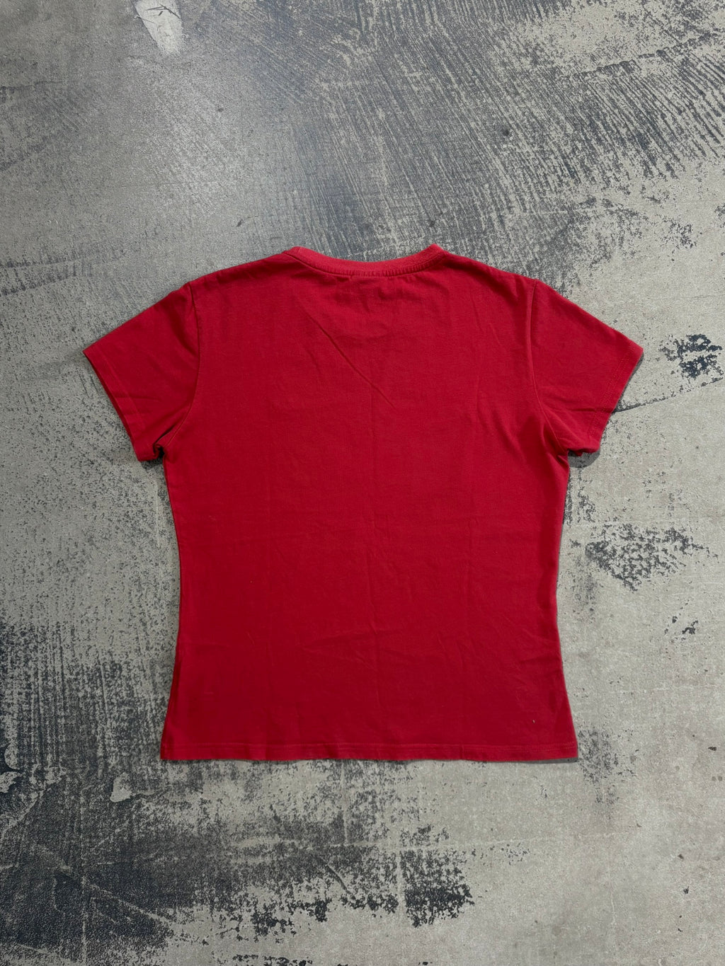 T-shirt Lacoste donna rosso maxi grafica coccodrillo rosso/blu slim fit L