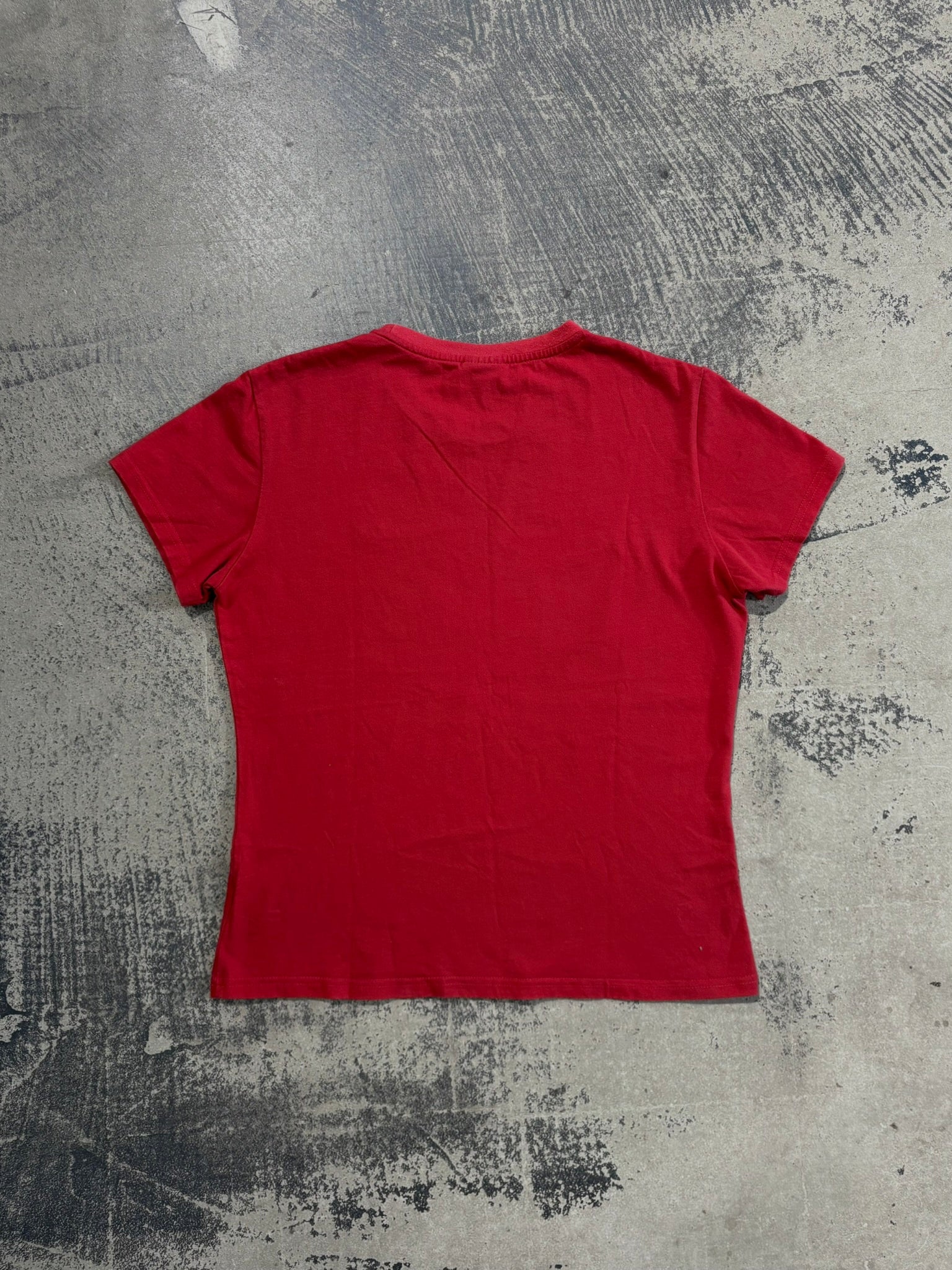 T-shirt Lacoste donna rosso maxi grafica coccodrillo rosso/blu slim fit L