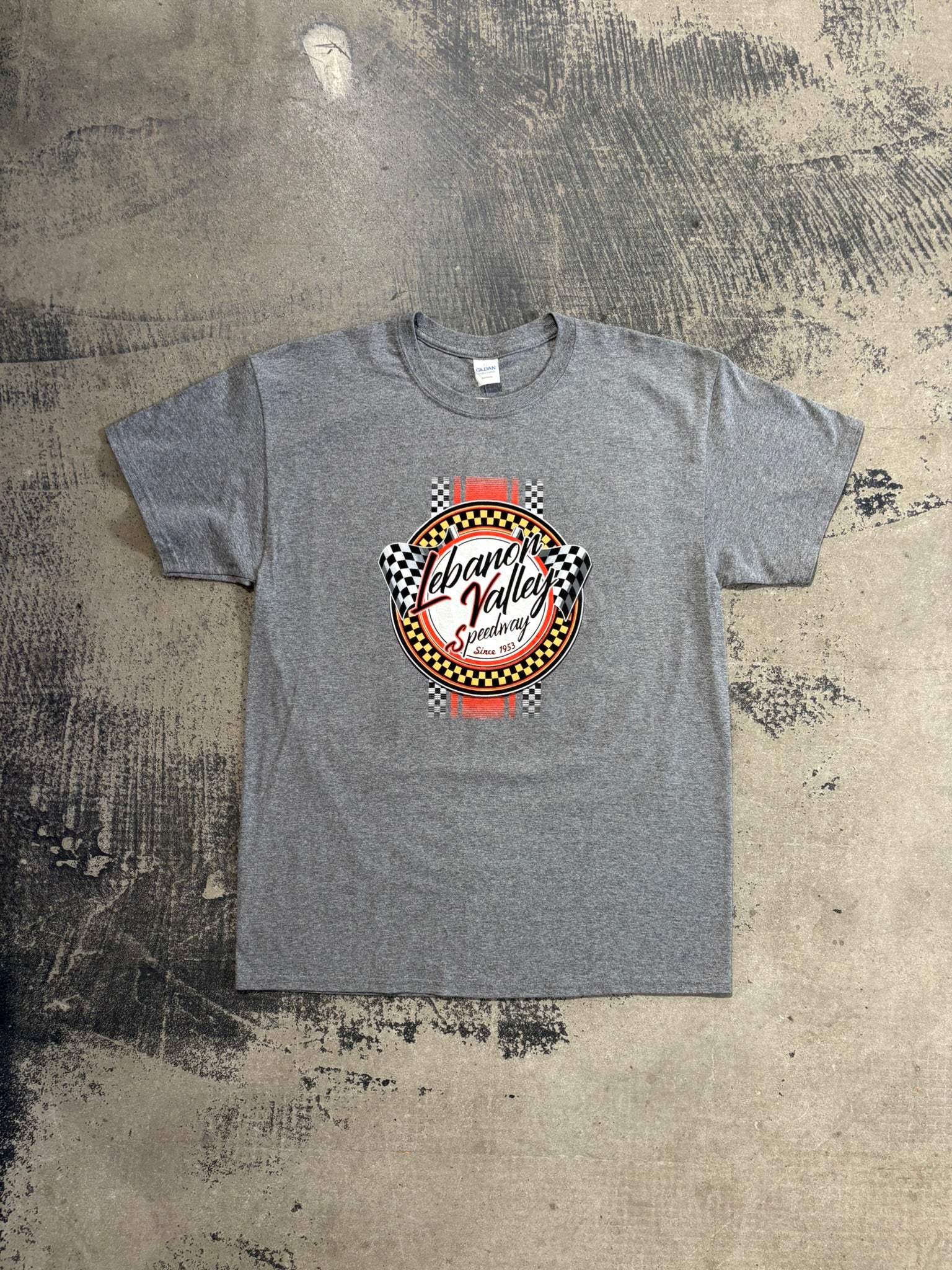 T-shirt Racing Lebanon Valley Speedway Grigio Melange L/XL