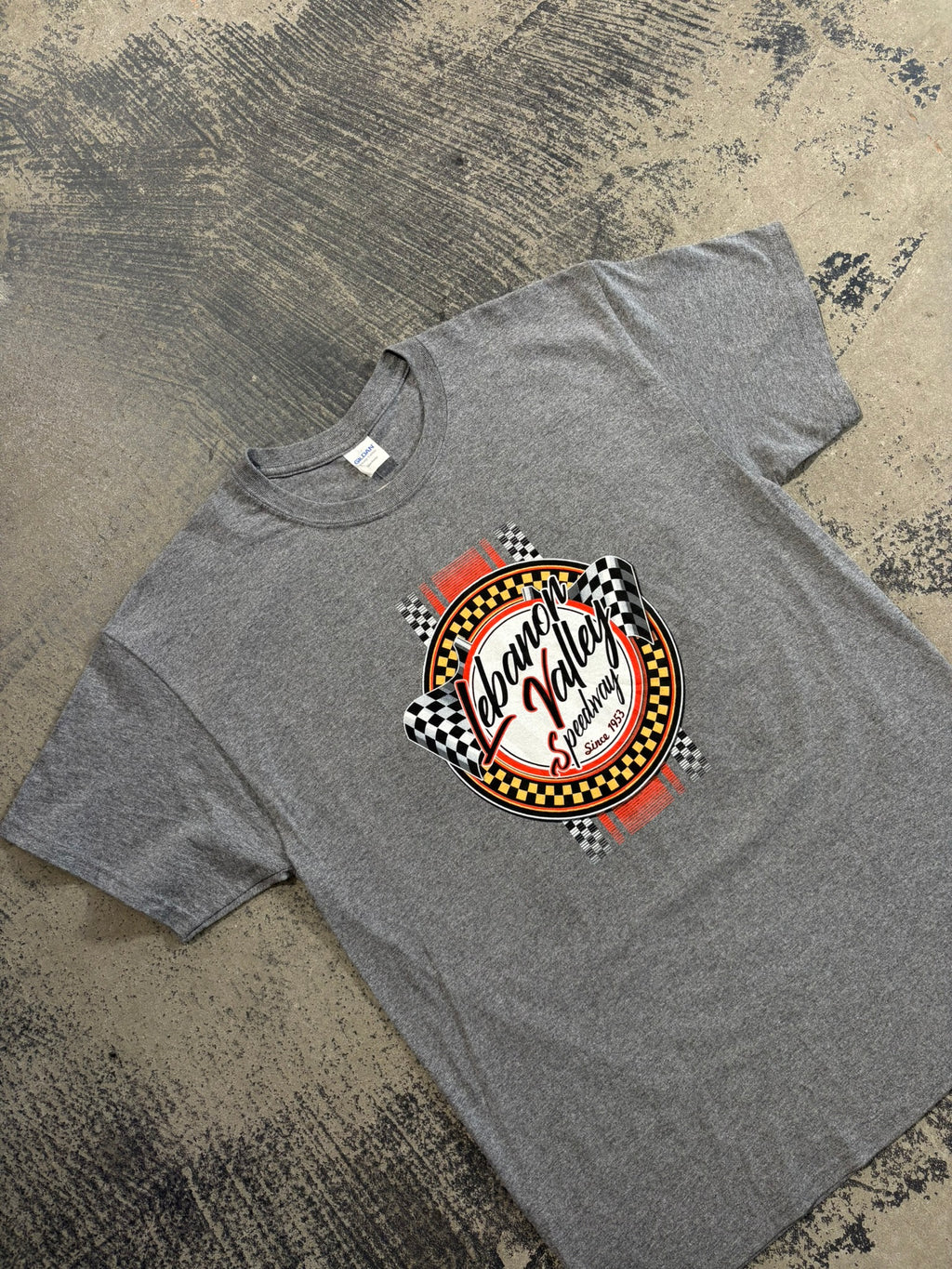 T-shirt Racing Lebanon Valley Speedway Grigio Melange L/XL