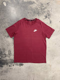 T-shirt Nike Training "Dry-Fit" Bordeaux Melange logo Bianco L/XL