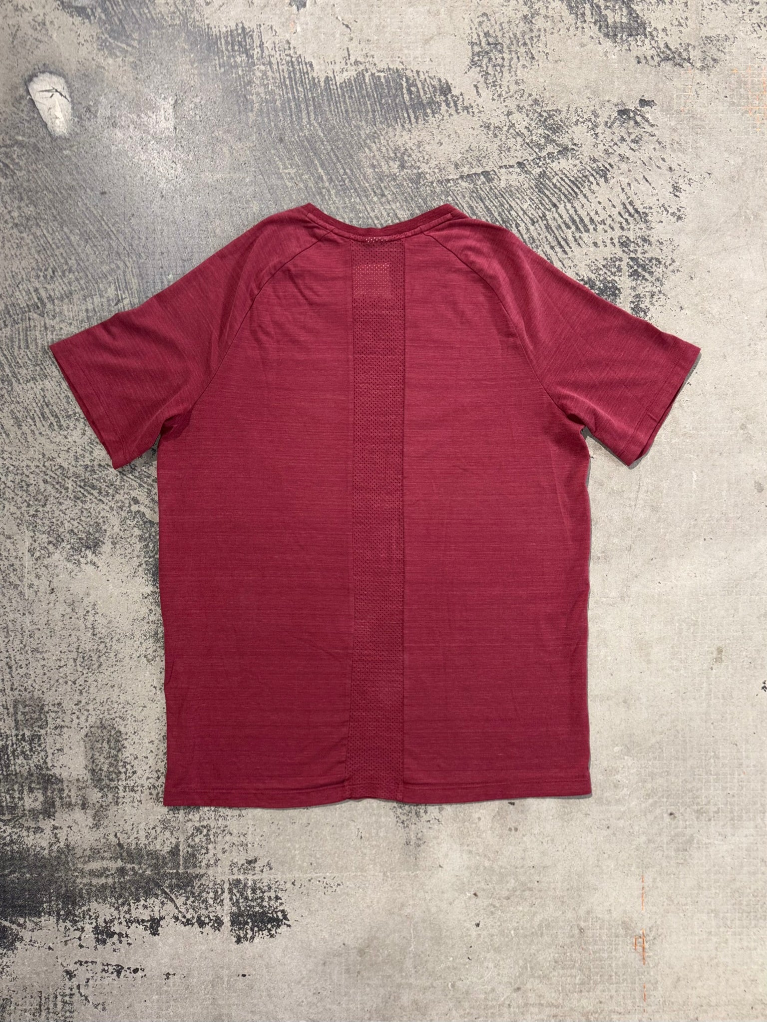 T-shirt Nike Training "Dry-Fit" Bordeaux Melange logo Bianco L/XL