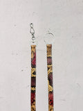 Harness Belt in pitone bordeaux/sabbia moschettone girevole