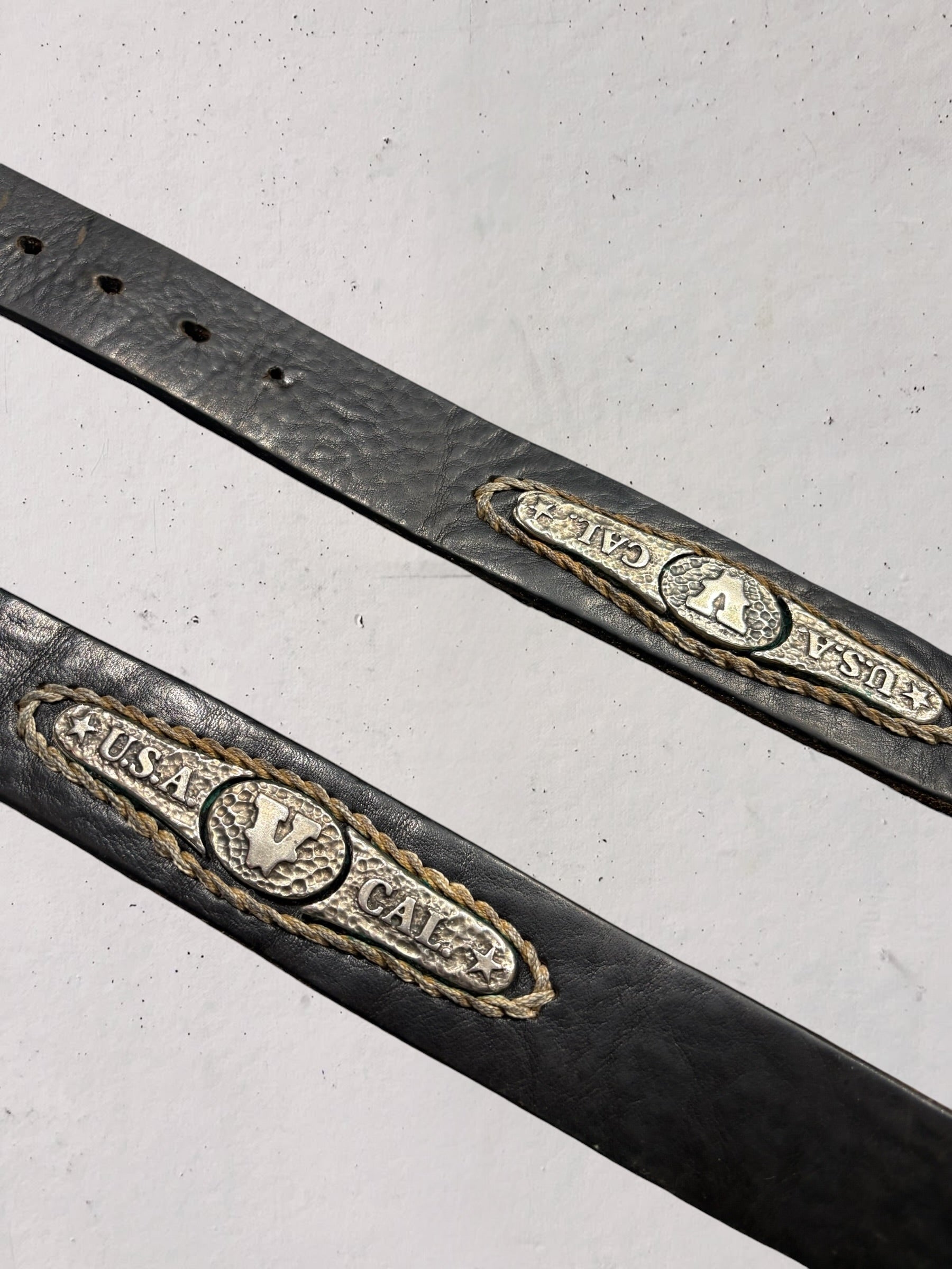 Cintura western 1988 fibbia German Silver Made in USA