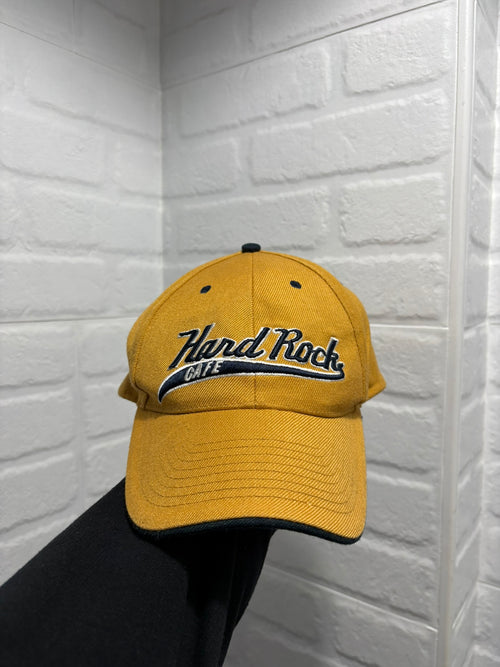 Cappello Hard Rock Cafe senape-nero logo ricamato