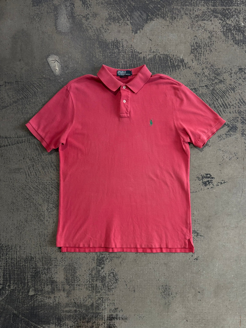 Polo Ralph Lauren Slim Fit fragola logo verde XL