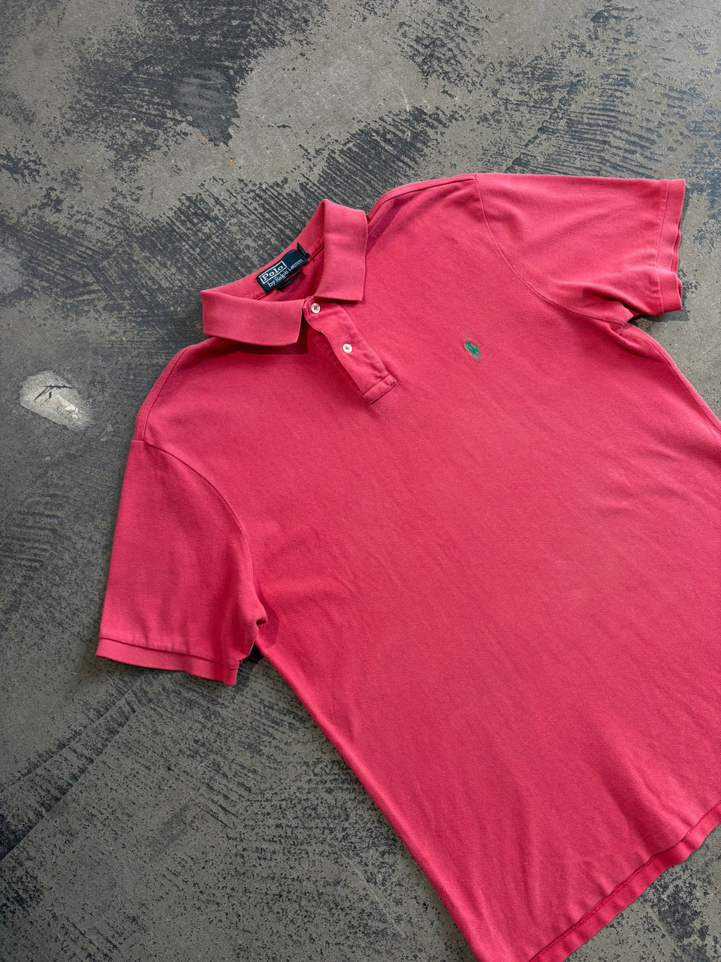 Polo Ralph Lauren Slim Fit fragola logo verde XL