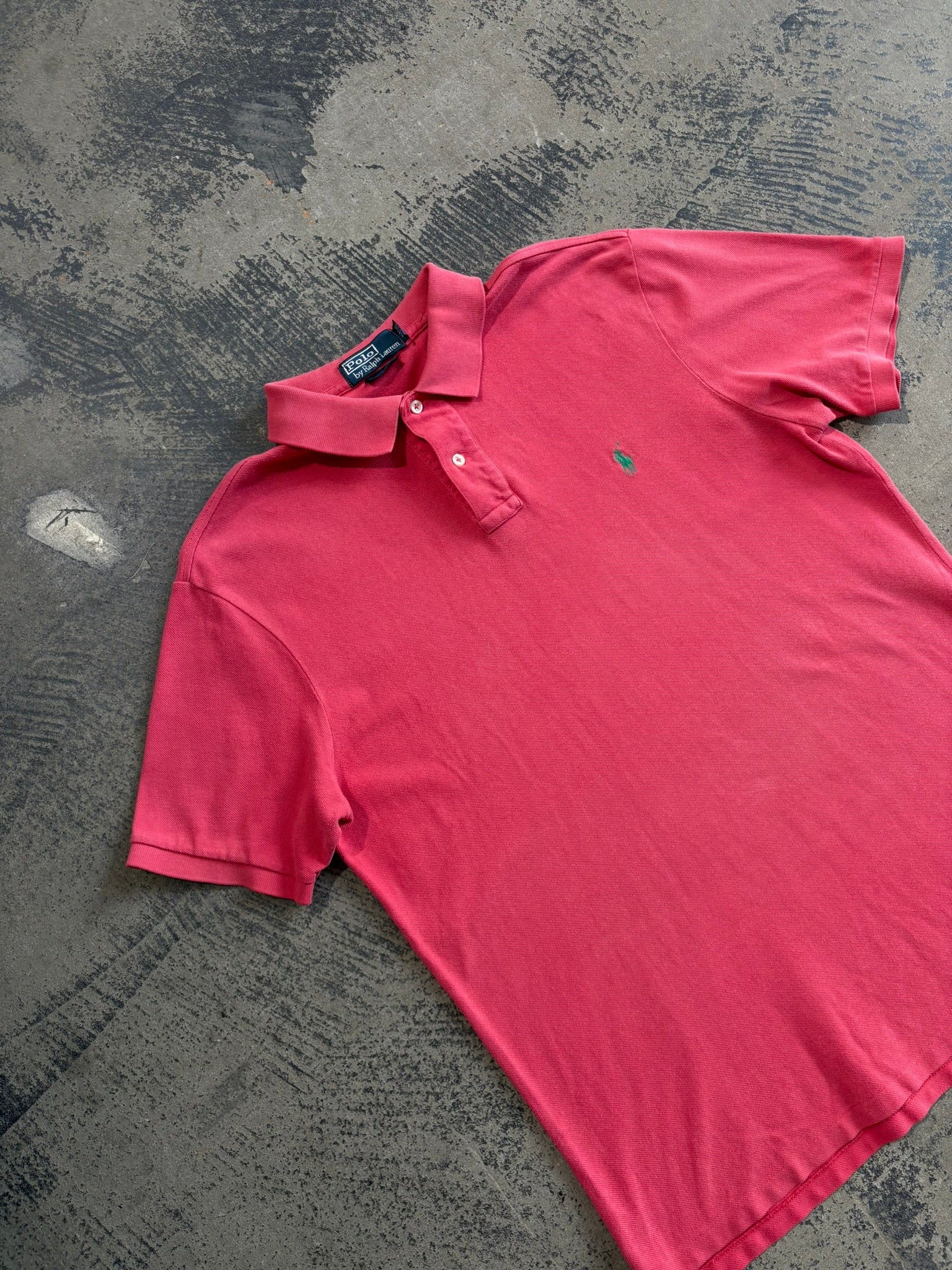 Polo Ralph Lauren Slim Fit fragola logo verde XL