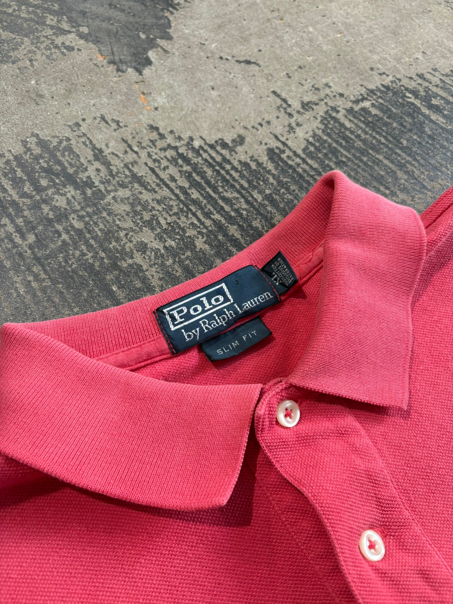 Polo Ralph Lauren Slim Fit fragola logo verde XL