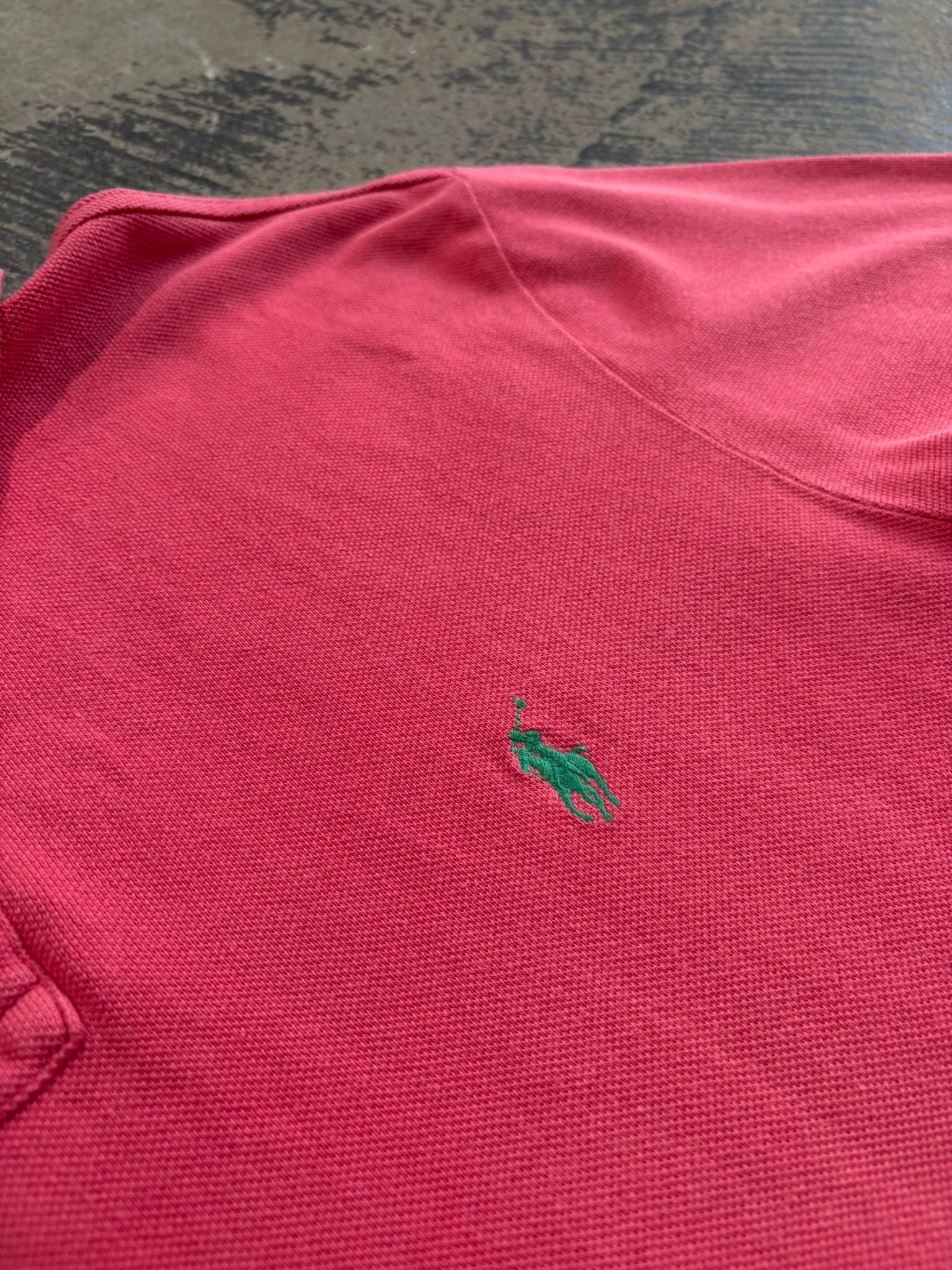 Polo Ralph Lauren Slim Fit fragola logo verde XL