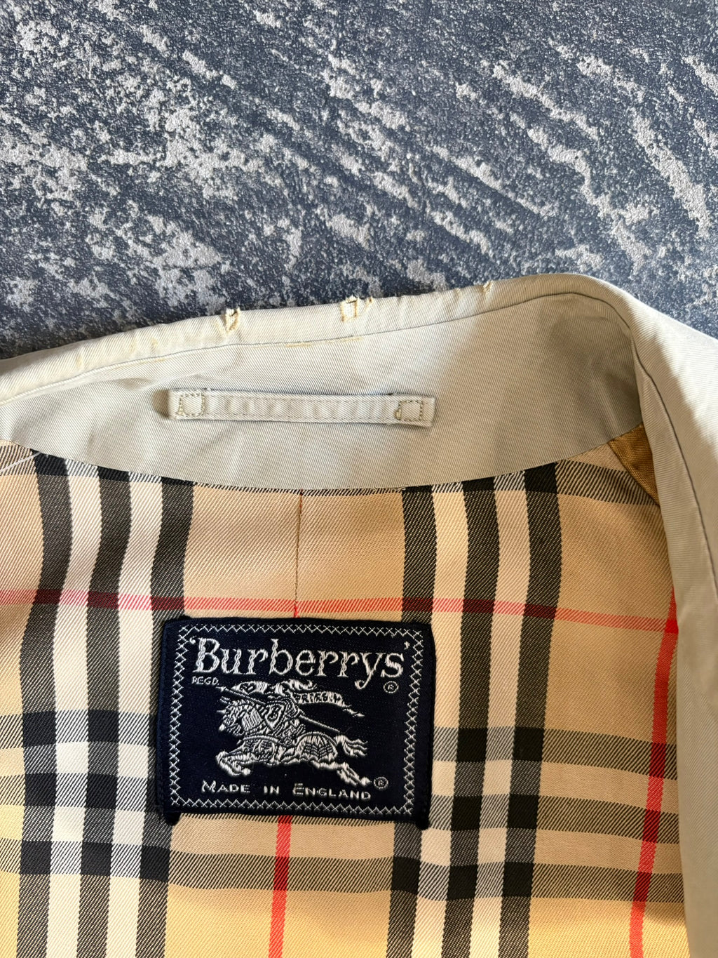 Trench Burberrys unisex anni '90 fodera Nova Check Made in England L