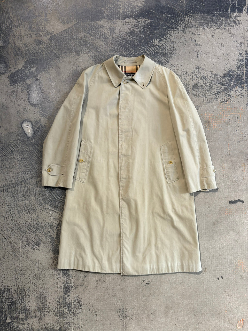 Trench Burberrys unisex anni '90 fodera Nova Check Made in England L