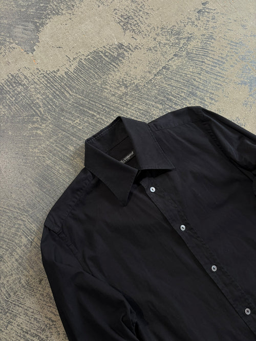 Camicia Dolce & Gabbana Made in Italy nera bottoni in madreperla M/L