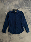 Camicia Burberry Brit slim fit blu navy Nova Check M