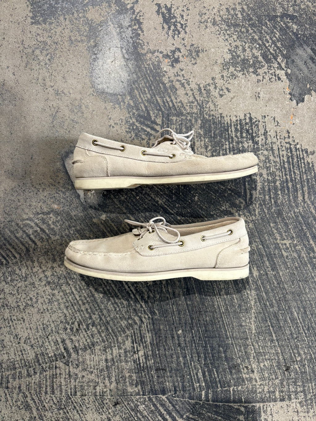 Scarpe da Barca Timberland Classic Boat pelle scamosciata beige/panna N.38,5