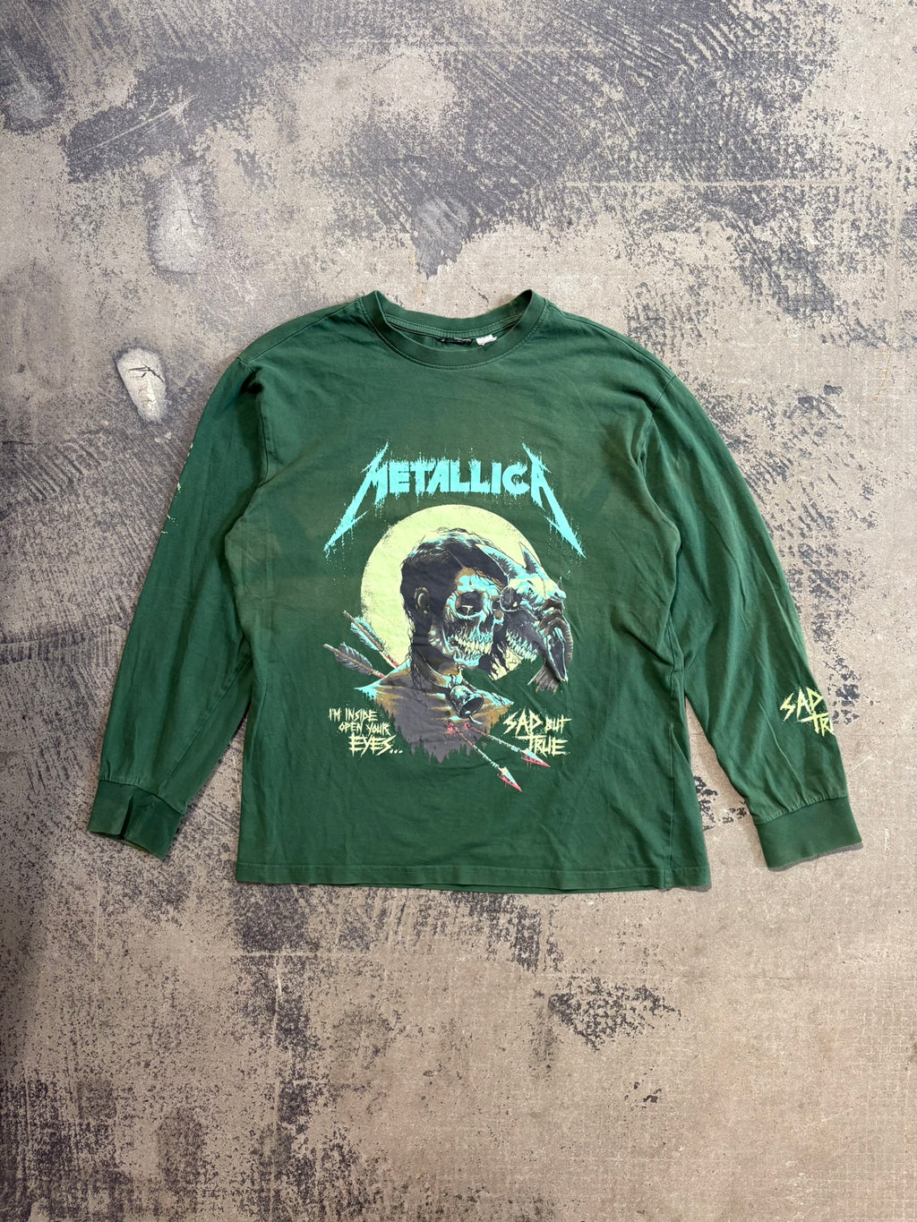 T-shirt Metallica manica lunga "Sad But True" Graphic Tee verde L