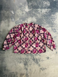 Camicia El Corte Inglés spilla gioiello fantasia floreale magenta/rosa L/XL