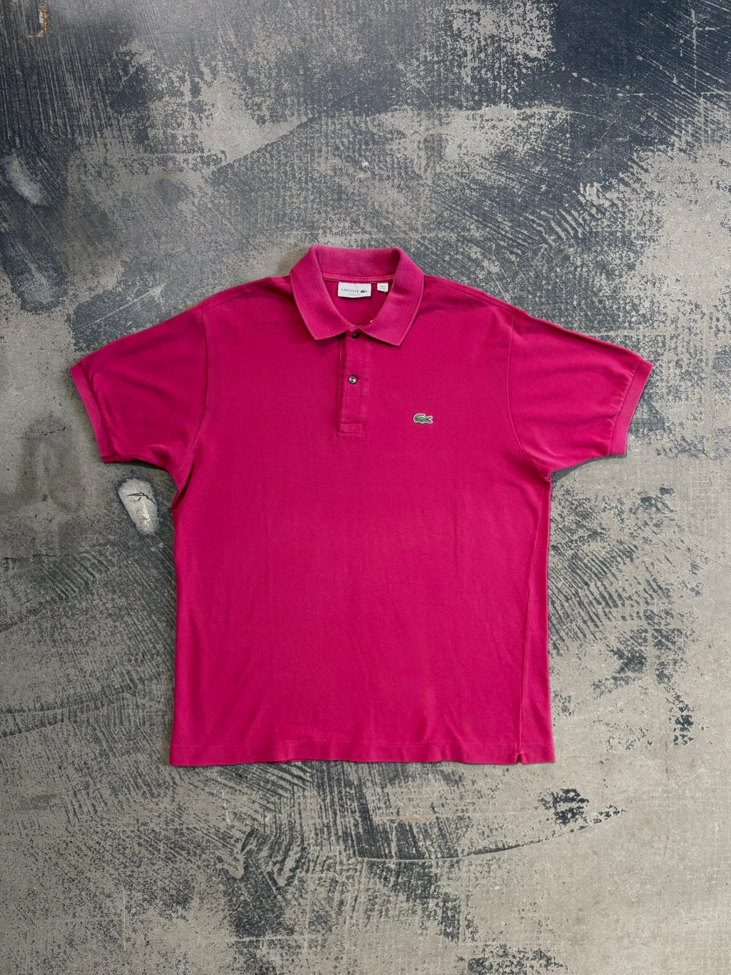 Polo Lacoste cotone piqué fucsia scuro L