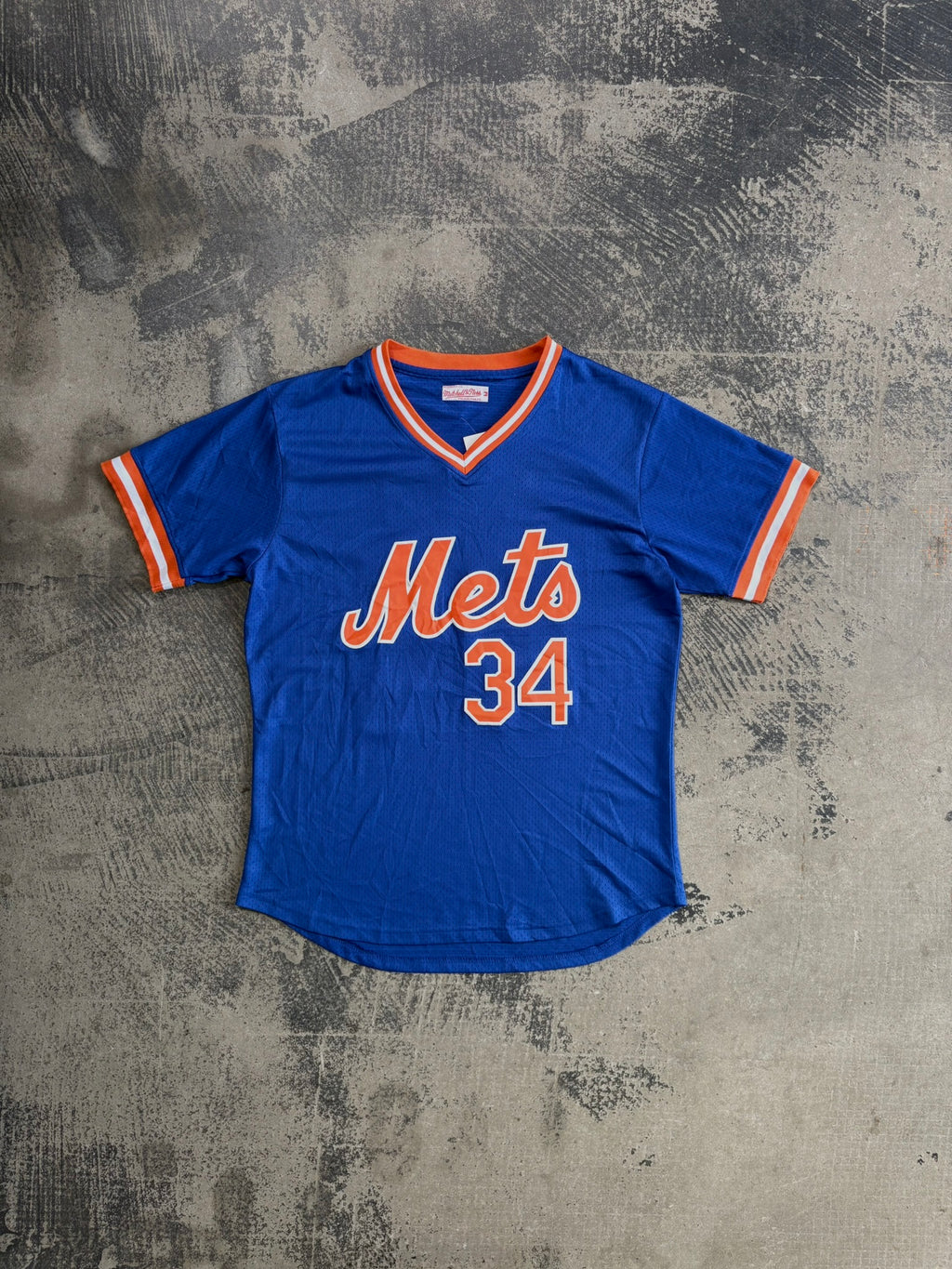 Maglia MLB New York Mets #34 Senga Mitchell & Ness L