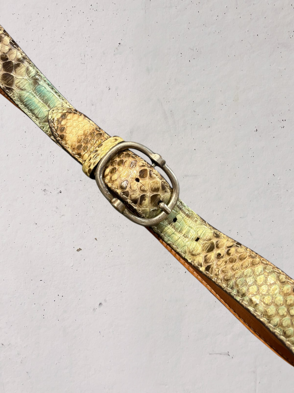 Cintura artigianale Reptile’s House pitone autentico Made in Italy